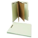 Universal® Six--section Pressboard Classification Folders, 2 Dividers, Letter Size, Gray-green, 10-box freeshipping - TVN Wholesale
