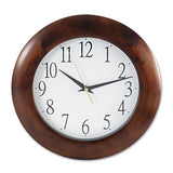 Universal® Round Wood Wall Clock, 12.75" Overall Diameter, Cherry Case, 1 Aa (sold Separately) freeshipping - TVN Wholesale