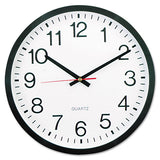 Universal® Classic Round Wall Clock, 12.63" Overall Diameter, Black Case, 1 Aa (sold Separately) freeshipping - TVN Wholesale