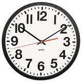 Universal® Large Numeral Clock With Auto Daylight Savings Adjustment, 13" Overall Diameter, Black Case, 1 Aa (sold Separately) freeshipping - TVN Wholesale