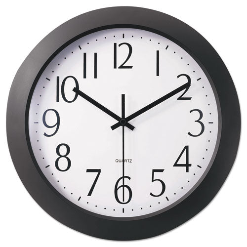 Universal® Whisper Quiet Clock, 12" Overall Diameter, Black Case, 1 Aa (sold Separately) freeshipping - TVN Wholesale