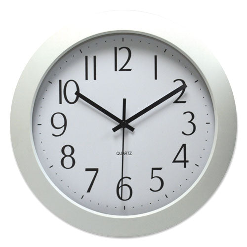 Universal® Whisper Quiet Clock, 12" Overall Diameter, White Case, 1 Aa (sold Separately) freeshipping - TVN Wholesale
