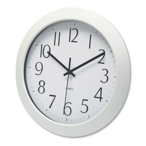 Universal® Whisper Quiet Clock, 12" Overall Diameter, White Case, 1 Aa (sold Separately) freeshipping - TVN Wholesale