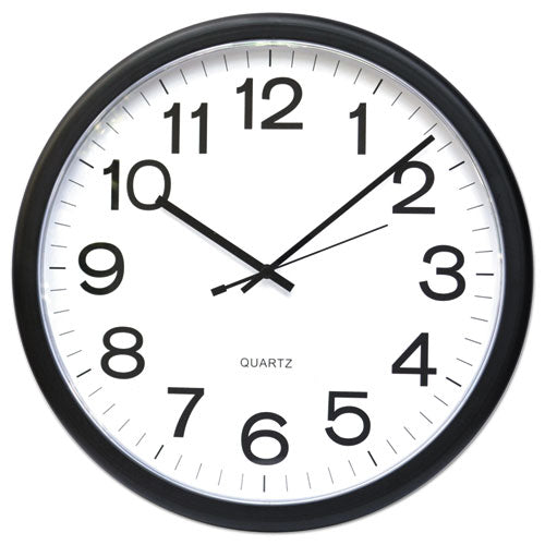 Universal® Round Wall Clock, 13.5" Overall Diameter, Black Case, 1 Aa (sold Separately) freeshipping - TVN Wholesale