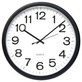 Universal® Round Wall Clock, 13.5" Overall Diameter, Black Case, 1 Aa (sold Separately) freeshipping - TVN Wholesale