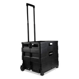 Universal® Collapsible Mobile Storage Crate, 18 1-4 X 15 X 18 1-4 To 39 3-8, Black freeshipping - TVN Wholesale