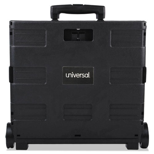 Universal® Collapsible Mobile Storage Crate, 18 1-4 X 15 X 18 1-4 To 39 3-8, Black freeshipping - TVN Wholesale