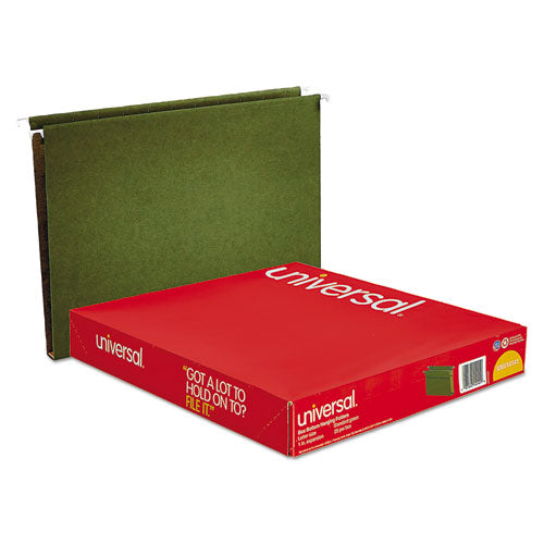 Universal® Box Bottom Hanging File Folders, Letter Size, 1-5-cut Tab, Standard Green, 25-box freeshipping - TVN Wholesale