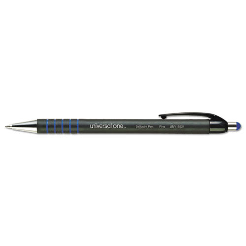 Universal™ Ballpoint Pen, Retractable, Medium 1 Mm, Black Ink, Black Barrel, Dozen freeshipping - TVN Wholesale