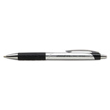 Universal™ Comfort Grip Ballpoint Pen, Retractable, Medium 1 Mm, Black Ink, Silver Barrel, Dozen freeshipping - TVN Wholesale