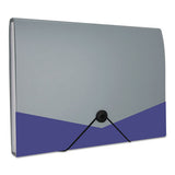 Universal® Poly Expanding Files, 13 Sections, Letter Size, Metallic Blue-steel Gray freeshipping - TVN Wholesale