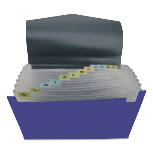Universal® Poly Expanding Files, 13 Sections, Letter Size, Metallic Blue-steel Gray freeshipping - TVN Wholesale
