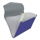 Universal® Poly Expanding Files, 13 Sections, Letter Size, Metallic Blue-steel Gray freeshipping - TVN Wholesale