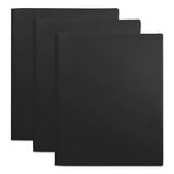 Universal® Two-pocket Plastic Folders, 100-sheet Capacity, 11 X 8.5, Black, 10-pack freeshipping - TVN Wholesale