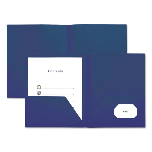 Universal® Two-pocket Plastic Folders, 100-sheet Capacity, 11 X 8.5, Royal Blue, 10-pack freeshipping - TVN Wholesale