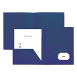 Universal® Two-pocket Plastic Folders, 100-sheet Capacity, 11 X 8.5, Royal Blue, 10-pack freeshipping - TVN Wholesale