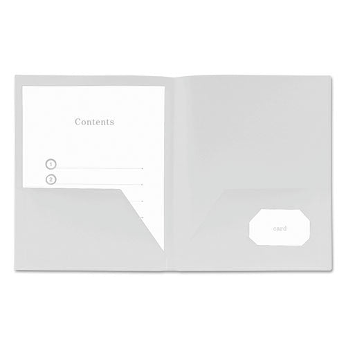 Universal® Two-pocket Plastic Folders, 100-sheet Capacity, 11 X 8.5, White, 10-pack freeshipping - TVN Wholesale