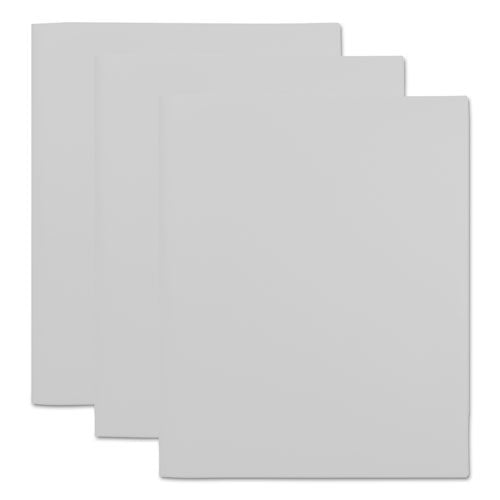 Universal® Two-pocket Plastic Folders, 100-sheet Capacity, 11 X 8.5, White, 10-pack freeshipping - TVN Wholesale