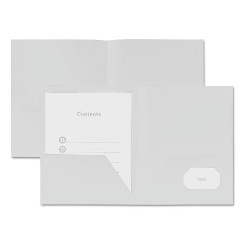 Universal® Two-pocket Plastic Folders, 100-sheet Capacity, 11 X 8.5, White, 10-pack freeshipping - TVN Wholesale