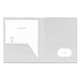 Universal® Two-pocket Plastic Folders, 100-sheet Capacity, 11 X 8.5, White, 10-pack freeshipping - TVN Wholesale