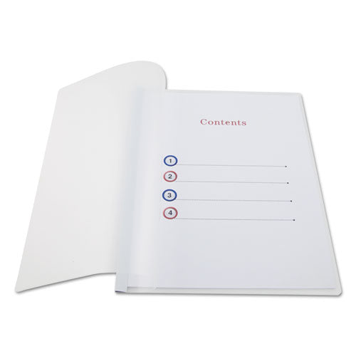 Universal® Clear View Report Cover With Slide-on Binder Bar, Clear-clear, 25-pack freeshipping - TVN Wholesale