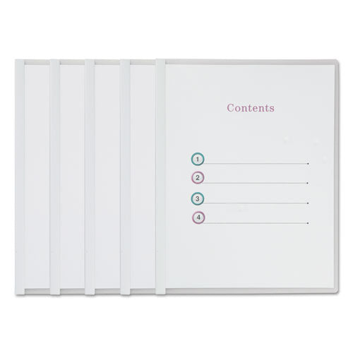 Universal® Clear View Report Cover With Slide-on Binder Bar, Clear-clear, 25-pack freeshipping - TVN Wholesale