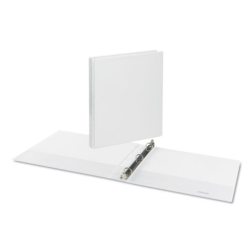 Universal® Deluxe Round Ring View Binder, 3 Rings, 0.5" Capacity, 11 X 8.5, White freeshipping - TVN Wholesale