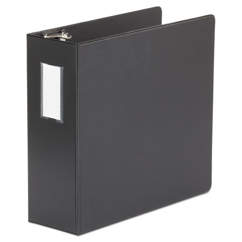 Universal® Deluxe Non-view D-ring Binder With Label Holder, 3 Rings, 4" Capacity, 11 X 8.5, Black freeshipping - TVN Wholesale