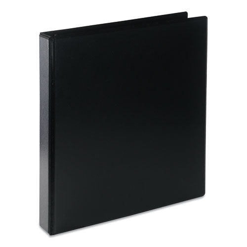 Universal® Deluxe Round Ring View Binder, 3 Rings, 1" Capacity, 11 X 8.5, Black freeshipping - TVN Wholesale