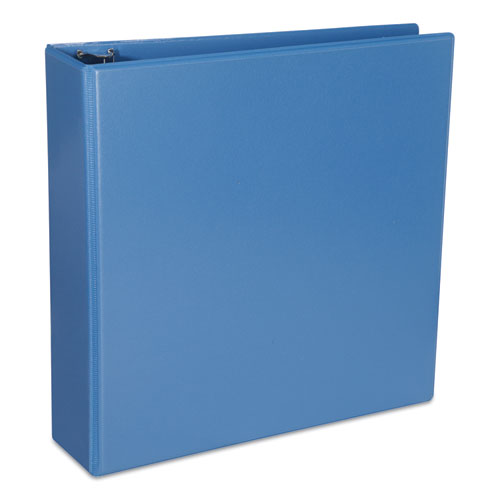 Universal® Deluxe Round Ring View Binder, 3 Rings, 2" Capacity, 11 X 8.5, Light Blue freeshipping - TVN Wholesale