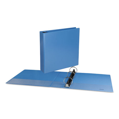 Universal® Deluxe Round Ring View Binder, 3 Rings, 2" Capacity, 11 X 8.5, Light Blue freeshipping - TVN Wholesale