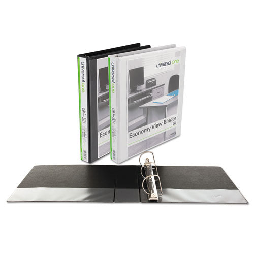 Universal® Slant-ring View Binder, 3 Rings, 1" Capacity, 11 X 8.5, Black freeshipping - TVN Wholesale