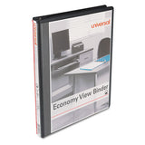 Universal® Economy Round Ring View Binder, 3 Rings, 0.5" Capacity, 11 X 8.5, Black freeshipping - TVN Wholesale