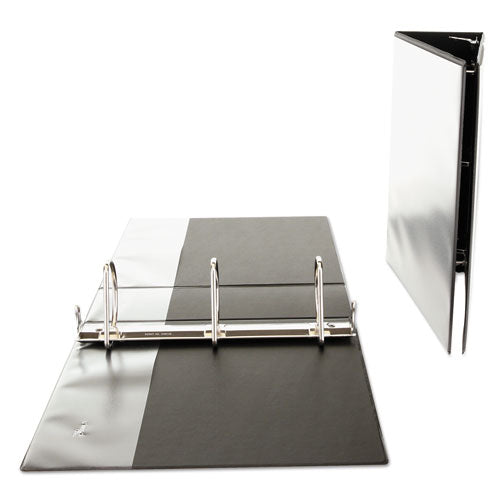 Universal® Slant-ring View Binder, 3 Rings, 4" Capacity, 11 X 8.5, Black freeshipping - TVN Wholesale