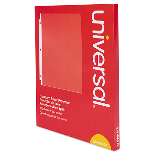 Universal® Standard Sheet Protector, Standard, 8 1-2 X 11, Clear, Non-glare, 100-box freeshipping - TVN Wholesale