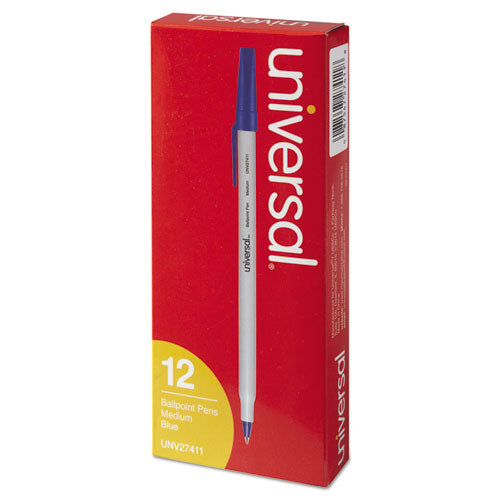 Universal™ Ballpoint Pen, Stick, Medium 1 Mm, Blue Ink, Gray Barrel, Dozen freeshipping - TVN Wholesale