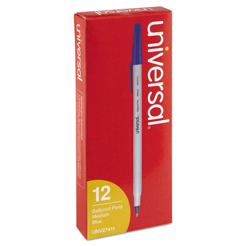 Universal™ Ballpoint Pen, Stick, Medium 1 Mm, Blue Ink, Gray Barrel, Dozen freeshipping - TVN Wholesale