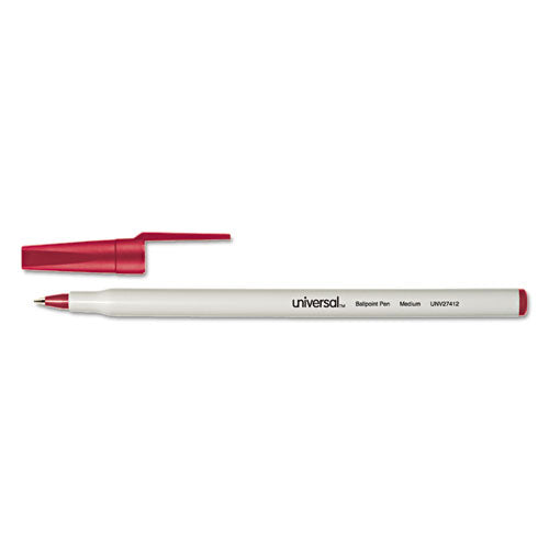 Universal™ Ballpoint Pen, Stick, Medium 1 Mm, Red Ink, Gray Barrel, Dozen freeshipping - TVN Wholesale