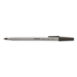 Ballpoint Pen, Stick, Fine 0.7 Mm, Blue Ink, Gray Barrel, Dozen