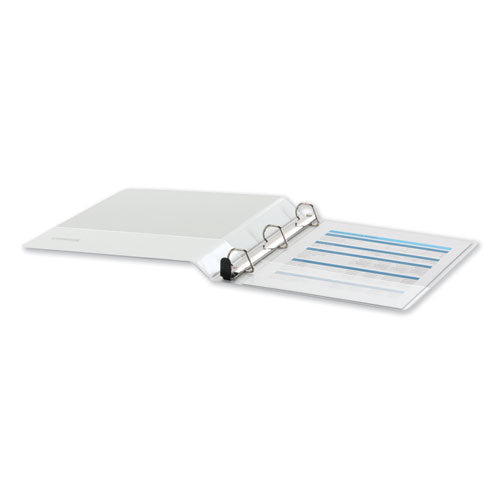 Universal® Deluxe Easy-to-open D-ring View Binder, 3 Rings, 1" Capacity, 11 X 8.5, White freeshipping - TVN Wholesale