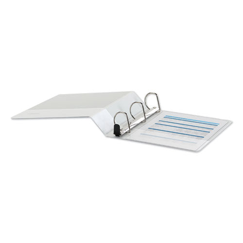 Universal® Deluxe Easy-to-open D-ring View Binder, 3 Rings, 2" Capacity, 11 X 8.5, White freeshipping - TVN Wholesale