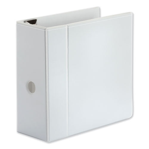 Universal® Deluxe Easy-to-open D-ring View Binder, 3 Rings, 5" Capacity, 11 X 8.5, White freeshipping - TVN Wholesale