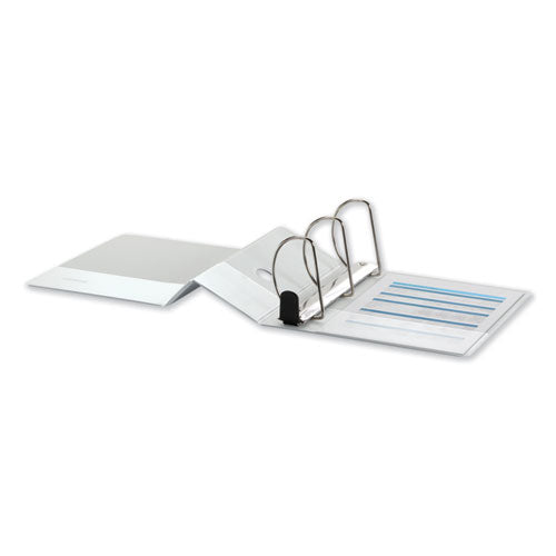 Universal® Deluxe Easy-to-open D-ring View Binder, 3 Rings, 5" Capacity, 11 X 8.5, White freeshipping - TVN Wholesale
