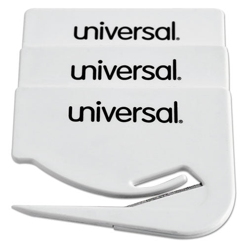 Universal® Letter Slitter Hand Letter Opener W-concealed Blade, 2 1-2", White, 3-pack freeshipping - TVN Wholesale
