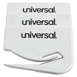 Universal® Letter Slitter Hand Letter Opener W-concealed Blade, 2 1-2", White, 3-pack freeshipping - TVN Wholesale