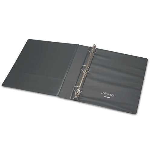 Universal® Economy Non-view Round Ring Binder, 3 Rings, 1.5" Capacity, 11 X 8.5, Black freeshipping - TVN Wholesale