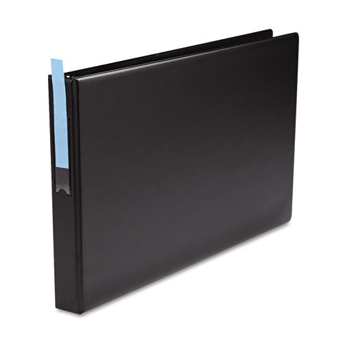 Universal® Ledger-size Round Ring Binder With Label Holder, 3 Rings, 1" Capacity, 11 X 17, Black freeshipping - TVN Wholesale