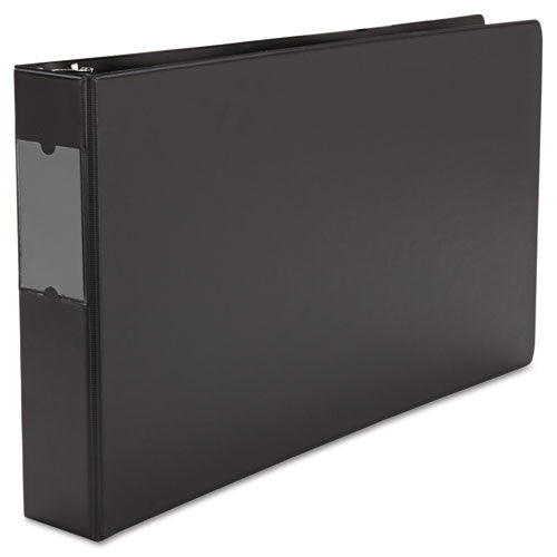 Universal® Ledger-size Round Ring Binder With Label Holder, 3 Rings, 2" Capacity, 11 X 17, Black freeshipping - TVN Wholesale