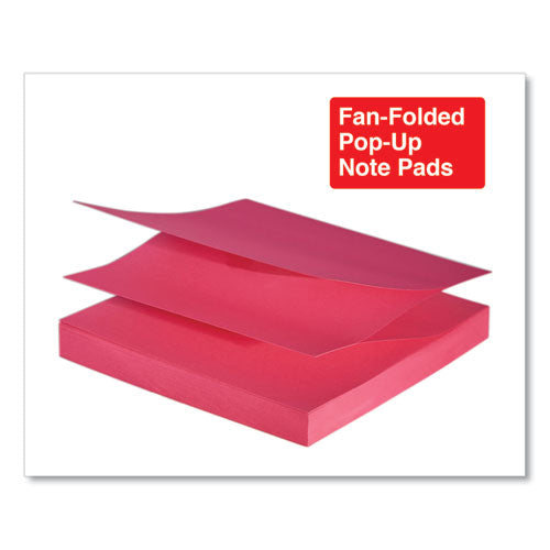 Universal® Fan-folded Self-stick Pop-up Notes, 3 X 3, Assorted Neon-yellow, 100sheet, 12-pk freeshipping - TVN Wholesale