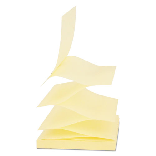 Universal® Fan-folded Self-stick Pop-up Note Pads, 3 X 3, Yellow, 100-sheet, 12-pack freeshipping - TVN Wholesale